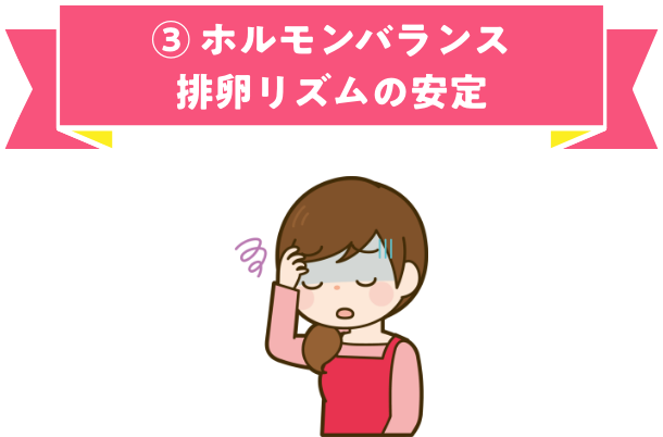 ③ ホルモンバランス排卵リズムの安定