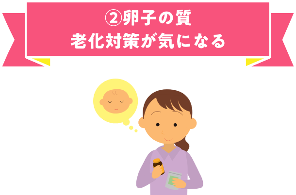 ②卵子の質老化対策が気になる