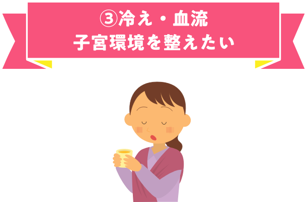 ③冷え・血流子宮環境を整えたい